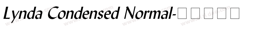 Lynda Condensed Normal字体转换